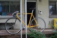 Yellow Alien Track Bike