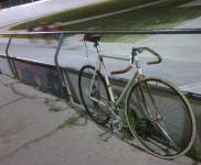 55cm cream [debadged kilo tt] track bike with copper fork