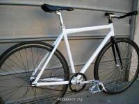 white and black fixed gear