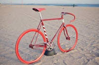 Bright RED Mercian Vincitore Track Bike...