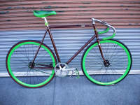 brown & green sparton track bike